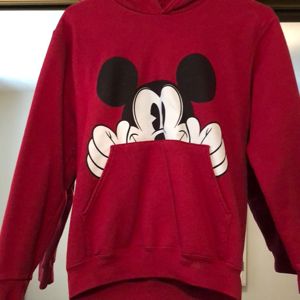 Red Mickey Mouse hoodie